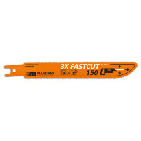Puukkosahanterä Mandrex 3X Fastcut Co8, 150mm, metallille, 2kpl/pkt