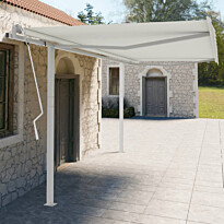 Markiisin tolppasarja 450x245 cm rauta, valkoinen