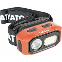 Otsalamppu Yato 480 LM, IP54, 3.7V, 1400mAh akulla