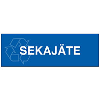 Jäteastian merkintätarra &quot;Sekajäte&quot;