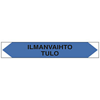 Merkintätarra/putkistotarra &quot;Ilmanvaihto tulo&quot;, 16x2.5cm, 5kpl