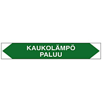 Merkintätarra/putkistotarra &quot;Kaukolämpö paluu&quot;, 16x2.5cm, 5kpl