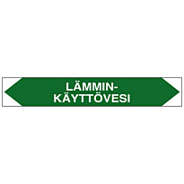 Merkintätarra/putkistotarra &quot;Lämminkäytövesi&quot;, 16x2.5cm, 5kpl