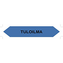 Merkintätarra/putkistotarra &quot;Tuloilma&quot;, 16x2.5cm, 5kpl