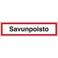 Merkintätarra &quot;Savunpoisto&quot;, 20x5cm