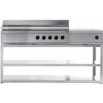 Kesäkeittiön kaasugrillimoduuli Myoutdoorkitchen Nordic Line,  5 poltinta ja sivukeitin, 180cm, ruostumaton teräs