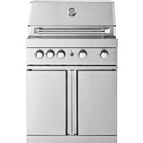 Vapaasti seisova kaasugrilli Myoutdoorkitchen Classic Line Stainless, 4 poltinta ja infrapunalämpö, rst