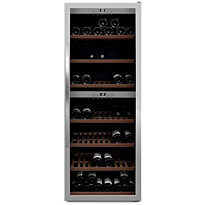 Kahden lämpötilan viinikaappi mQuvée WineExpert 126 Stainless - SW-126S, ruostumaton teräs