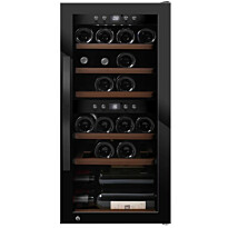 Viinikaappi mQuvée WineExpert 24 Fullglass Black - SW-24B, lukittava, musta