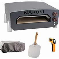 Pizzauunipaketti Napoli, pizzalapiolla, lämpömittarilla ja suojuksella