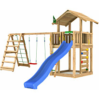 Leikkitorni Jungle Gym Chalet 2.1, 2-Climb Module 220, sininen liukumäki