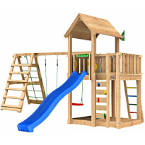 Leikkitorni Jungle Gym Mansion 2.1, 2-Climb Module 220, sininen liukumäki