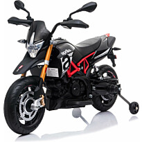 Lasten sähkömoottoripyörä Nordic Play Speed Aprilia Dorsoduro 900, 12V, musta