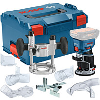 Akkuyläjyrsin Bosch Professional GKF 18V-8 Solo, 18V, ilman akkua + TE 600, L-Boxx