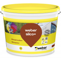 Silikonihartsipinnoite Weber Silcopinnoite+ Piirto 2mm, valkoinen, 25kg