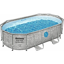 Uima-allassetti Bestway Power Steel Swim Vista, 427x250x100cm, ovaali, ikkunalla (56714)