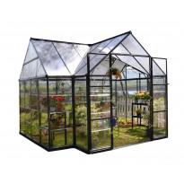 Viherhuone Palram-Canopia Victoria T-Shape, 10,5m², kennolevyllä