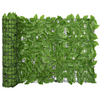 Parvekkeen suoja vihreillä lehdillä, 300-600x75-100cm, eri kokoja