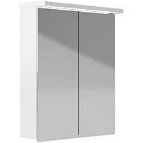 Peilikaappi LED-valaisimella Polaria Klara, 600x700 mm, pistorasia oikea, valkoinen, Verkkokaupan poistotuote