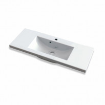 Pesuallas Grip Claudia 100, 1000x390mm, valumarmori, valkoinen