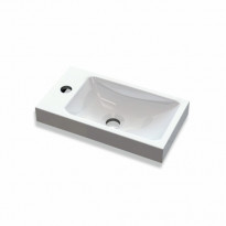 Pesuallas Grip Ida, 400x220mm, valumarmori, valkoinen