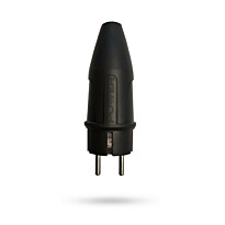 Pistotulppa Norwesco, 16A, 250V, IP44, maadoitettu, musta