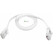 Verkkokaapeli Pistesarjat Cat6a U/UTP Latta, valkoinen, eri pituuksia