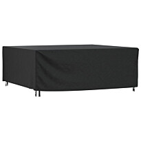 Puutarhakalusteiden suoja musta 250x210x90 cm vedenkestävä 420D