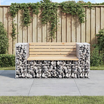 Puutarhapenkki kivikorilla 143x71x65,5 cm, mänty