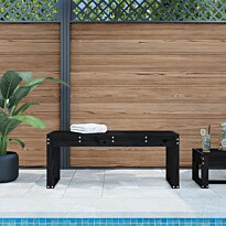 Puutarhapenkki musta 110x38x45 cm, mänty