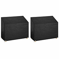 Puutarhapenkkisuojat 2 kpl 8 purjerengasta 160x70x70/88 cm PE