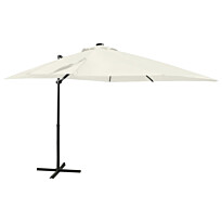 Riippuva aurinkovarjo LED-valoilla ja tangolla, eri kokoja ja värejä