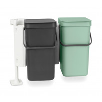 Roska-astia Brabantia Sort &amp; Go Built-In-Bin, Jade Green/Grey, eri kokoja