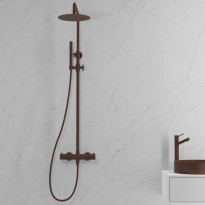 Sadesuihkusetti Scandtap Pleasure 2 Rust, termostaattihanalla, suihkupää ⌀250mm, matta ruskea