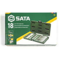 Bitsihylsysarja Sata 1/4&quot;+1/2&quot; TX10-60, 18 osaa, rasiassa