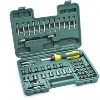 Hylsy/ruuvauskärkisarja Sata 1/4&quot; 6K 3.5-14mm, 60 osaa, salkussa