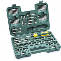 Ruuvauskärkisarja Sata 1/4&quot; TX+PH+6K+ura, 80 osaa, rasiassa