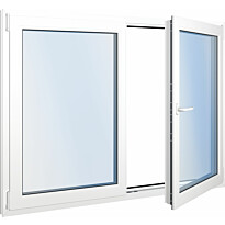 Seicom Classic RO 2K 2-lasinen kippi-ikkuna, PVC, B-malli yksiaukkoisella karmilla, leveys 1900 - 1990 mm