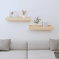Seinähyllyt 2kpl, 50-110x12x9cm, mänty, eri kokoja ja värejä