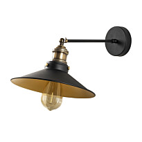 Seinävalaisin Linento Lighting Sağlam, musta/kulta