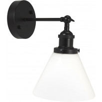 Seinävalaisin PR Home Lambda, 280x180x280mm, musta/opaali
