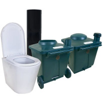 Sisäkuivakäymälä Pikkuvihreä Green Toilet Lux, posliini-istuimella