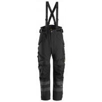 Housut Snickers Workwear 6620 tuulen- ja vedenpitävä heijastava polvisuojaus musta