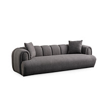 Sohva Linento Furniture Puffy Plain, antrasiitti, 3-istuttava
