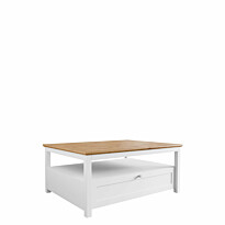 Sohvapöytä 1SZ GACORIS, valkoinen/beige (7124)