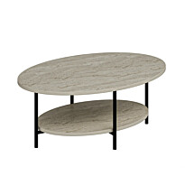 Sohvapöytä Linento Furniture Elis, traverten-marmorijäljitelmä, Verkkokaupan poistotuote