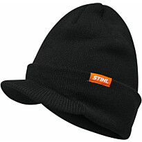Lippapipo Stihl, neulottu, talvikäyttöön, musta