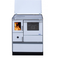 Puuliesi SVT Alfa 70 LUX lasiovella, 6,3 kW, 65 m2, valkoinen