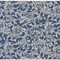 Tapetti Långelid/Von Brömssen My peony garden tummansininen 0.53x10.05m, non-woven