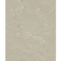 Tapetti Långelid/Von Brömssen Plenty more fish beige 0.53x10.05m, non-woven